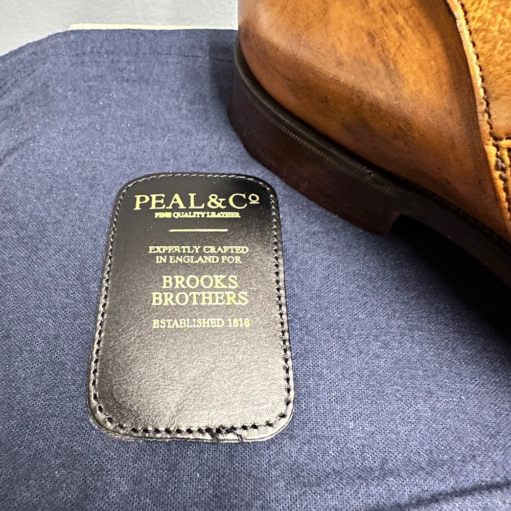Brooks Brothers Peal & Co Mens Chestnut Burnished Leather Jodhpur Boots 10 D NEW - Picture 10 of 16